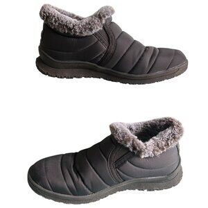 Minnetonka Timpson Tulsa Slip-On Snowshoes Low Tops Women's Size 9 Fur Lined